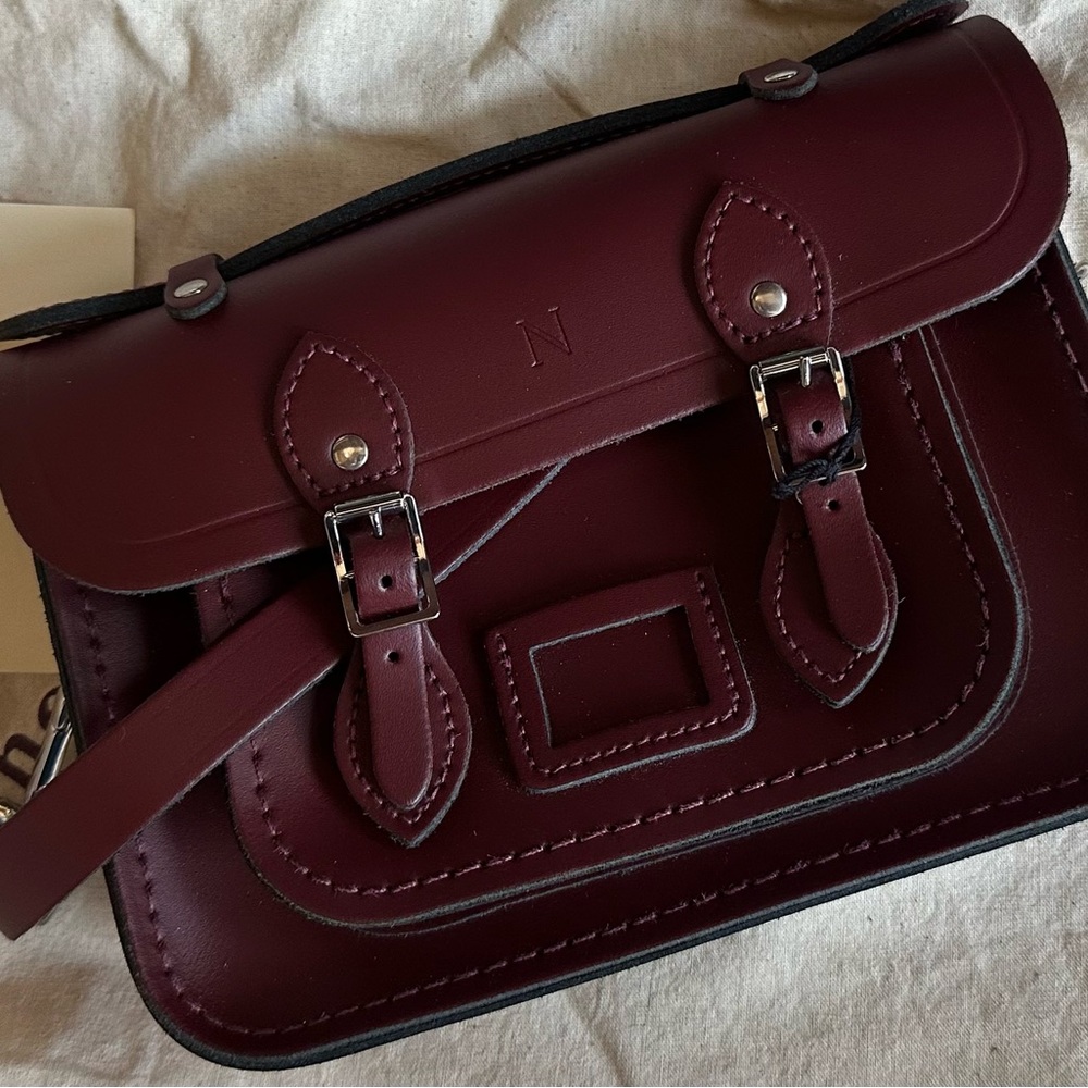 Cambridge mini satchel. The Cambridge Satchel Company. Color “oxblood”. NWT